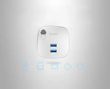 Baseus Çok Fonsiyonlu Notebook Adaptörü Hub Dual USB 3.0 RJ45 TF/SD