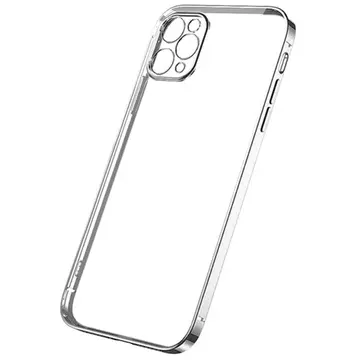 ALLY İPhone 12 Pro 6.1 Metal Görünümlü Darbeye Dayanıklı Silikon Kılıf