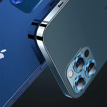 USAMS İphone 12 Pro 3D Metal Çerçeveli Kamera Lens Koruyucu