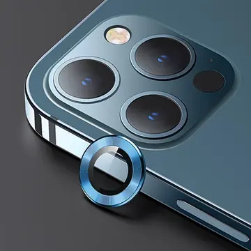 USAMS İphone 12 Pro Max 3D Metal Çerçeveli Kamera Lens Koruyucu