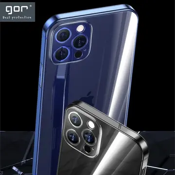 GOR İPhone 12 Pro 6.1 inch Kılıf Kamera Korumalı Şeffaf Silikon Kılıf