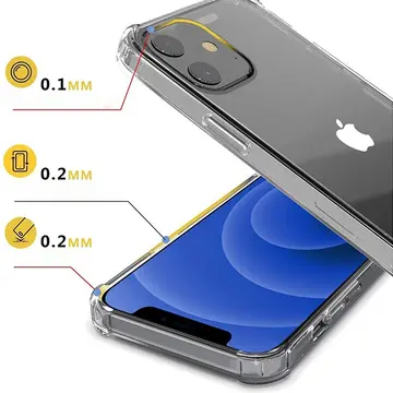 İPhone 12 Mini  5.4 Anti-Drop Silikon Kılıf Shockproof Şeffaf  kılıf