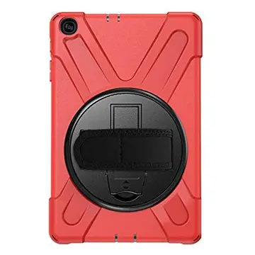Galaxy Tab A7 10.4 SM-T500-T505-T507 Kılıf Shockproof 3 Katmanlı Standlı Zırh Kılıf Kalem Yerli