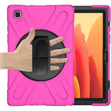 Galaxy Tab A7 10.4 SM-T500-T505-T507 Kılıf Shockproof 3 Katmanlı Standlı Zırh Kılıf Kalem Yerli