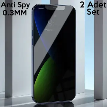 Baseus İPhone 12 mini 03mm Anti Spy Tempered Cam Ekran Koruyucu 2 Adet Set