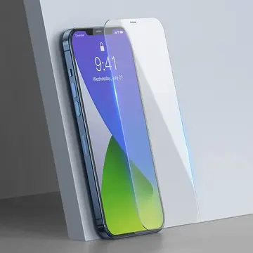 Baseus İPhone 12/12 PRO 6.1 0.3mm Antiblue Cam Ekran Koruyucu 2Adet