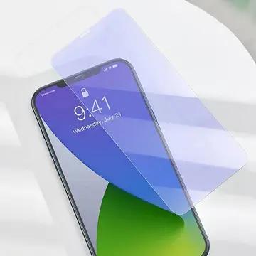 Baseus İPhone 12 Mini 5.4 0.3mm Antiblue Light Tempered Cam Ekran Koruyucu 2Adet