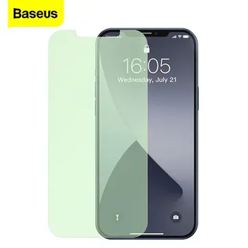 BASEUS  İPhone 12/ 12 Pro 6.1 0.30mm Full Tempered Cam Ekran Koruyucu 2Set Anti-Bluelight