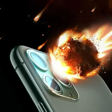 iPhone 12 6.1 Pro Full Tempered Kamera Koruyucu Kırılmaz Cam