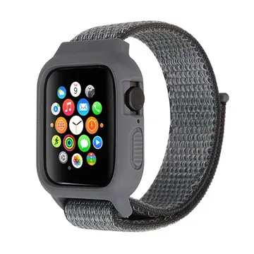 Ally Apple Watch 6-SE-5-4 44mm / 3-2-1 42mm Kayış Kordon Kılıf Silikon