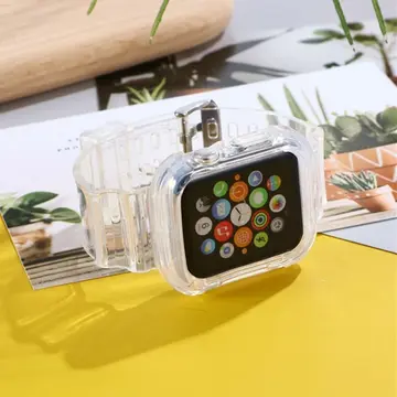 ALLY Apple Watch 6-SE-5-4 44mm / 3-2-1 42mm Kayış Kordon Kılıf Silikon