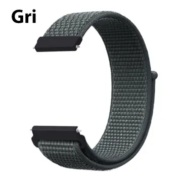 22MM Gear S3 Watch 4 -Gt2 GT2E 46MM Kayış Kordon Lylon Loop
