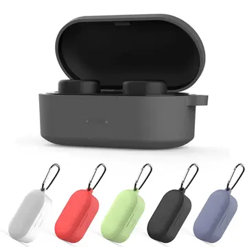 QCY T1S/T2C Bluetooth Kulaklık İçin Silikon Koruma Kılıf+ Anahtarlık