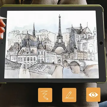 ALLY İPad 9.7 İnch Paper Like Film Darbe Emici Pet Ekran Koruyucu iPad 5/6/7/8