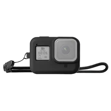 PULUZ PU428B GoPro HERO8 İçin Silikon Koruma Kılıfı+Wrist Strap