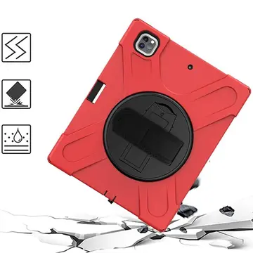 İPad Pro 12.9-inch (2021)-(2020) Kılıf Kalem Yerli 3 Katmanlı Standlı Zırh Kılıf-Shockproof
