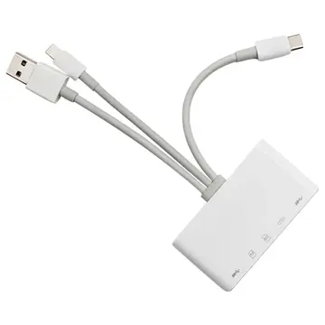 ALLY 3 İN1  İPhone+Usb C+ Usb A Kamera Okuyucu Kart Okuyucu