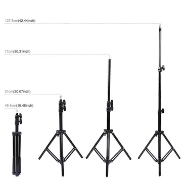 PULUZ 1.1M Çift Telefon tutucu 6.2CM Led Işık Stand YoutuberCanlı Yayın Selfie TikTok Makeup
