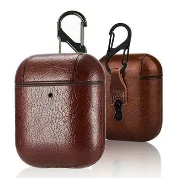 Ally Leather Case Apple Airpods 1-2 PU Deri Koruma Kılıfı