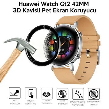 Huawei Watch Gt2 42MM 3D Kavisli Pet Ekran Koruyucu