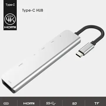 Ally Usb (Type-C to 7in1 Hdtv 2XUSB+PD) SD&TF Okuyucu Hub Adaptör Çoklayıcı