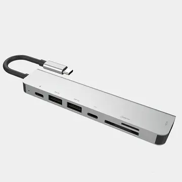 Ally Usb (Type-C to 7in1 Hdtv 2XUSB+PD) SD&TF Okuyucu Hub Adaptör Çoklayıcı