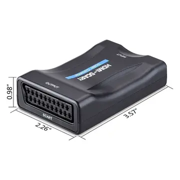 Ally 1080P Scart HDMI Dönüştürücü Ses Video Adaptörü-SİYAH