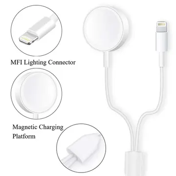 Ally 2in1 Apple Watch Şarj- İPhone Usb Şarj Kablosu