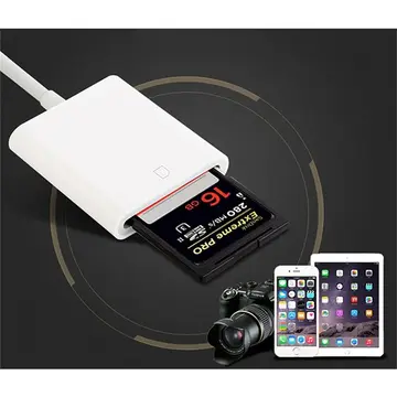 İPhone/İPad Lightning To SD Kart Hafıza Kart Adaptörü NK105