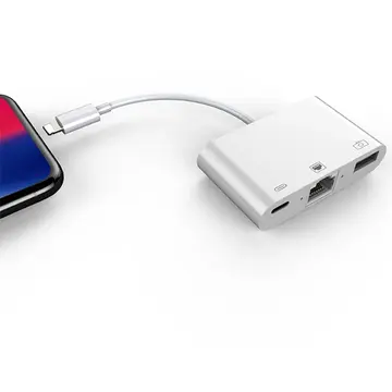 İPhone/İPad 3İN1 Ethernet RJ45 Ve Usb Kamera Adaptörü NK107