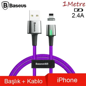Baseus Zinc Magnetic Usb Kablo Şarj İPhone 14-13-12-11 1Metre