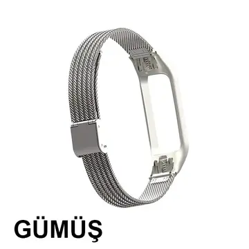 Lüx Xiaomi Mi Band 3 Akıllı Saat Çelik Toka Kayış Kordon