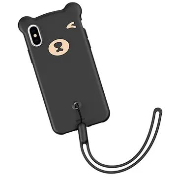 Baseus İPhone Xs Max Bear Sevimli Ayı Figür Soft Silikon Kılıf