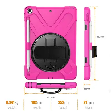 İPad 9.72017 İPad 9.7 2018 Kalem Yerli Standlı Zırh Kılıf/shockproof case