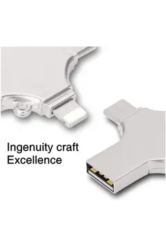 Otg 4in1 Cep Telefonu Çok Fonksiyonlu Usb Flash Bellek 64 Gb Type-c, Micro Sd Ve Kart Okuyucu