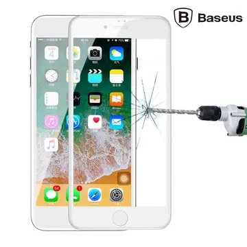 Baseus İPhone 78 Plus 4D Cam Ekran Koruyucu  Kavisli Full Kaplama Kırılmaz Cam