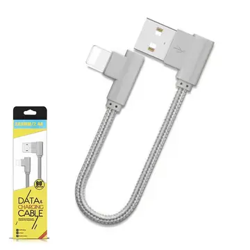Ally İphone Lightning Eğik Başlı Halat Usb Kablo 20cm