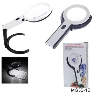 Ally Mg3b-1c 1.8x5x Çok Fonksiyonlu Standlı Led Işıklı Büyüteç
