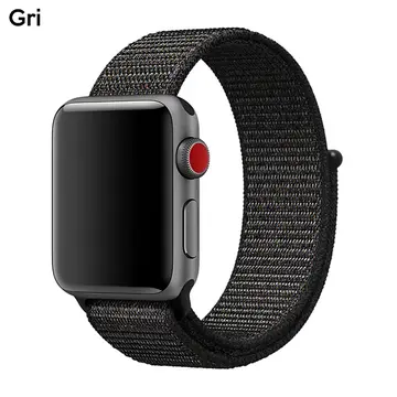 Ally Apple Watch 7-8 41mm 6-5-4 40mm Nylon Loop Spor Kayış Kordon 3-2-1 38mm