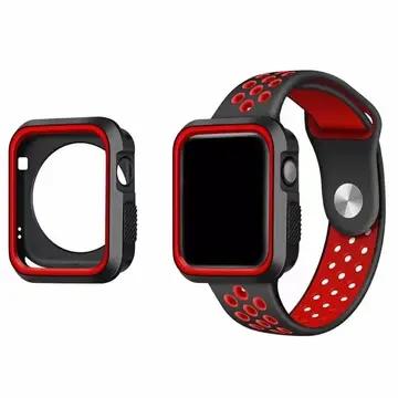 Ally Apple Watch 7-8 41mm 6-5-4 40mm Nike Style Çift Renk Silikon Kılıf 3-2-1 38mm