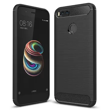 Xiaomi Mi 5x Dark Ultra Koruma Karbon Fiber Doku Silikon Kılıf