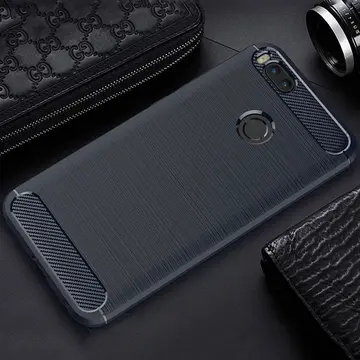 Xiaomi Mi 5x Dark Ultra Koruma Karbon Fiber Doku Silikon Kılıf