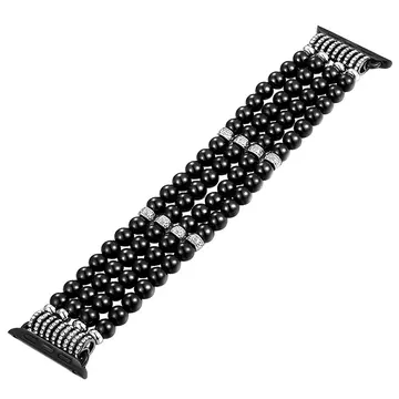 Ally Apple Watch 7-8 45mm 6-5-4 44mm Full Boncuk Taşlı Kordon Kayış 3-2-1 42mm