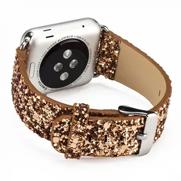 Ally Apple Watch 7-8 41mm 6-5-4 40mm Kayış Kordon Deri Sim İşlemeli 3-2-1 38mm