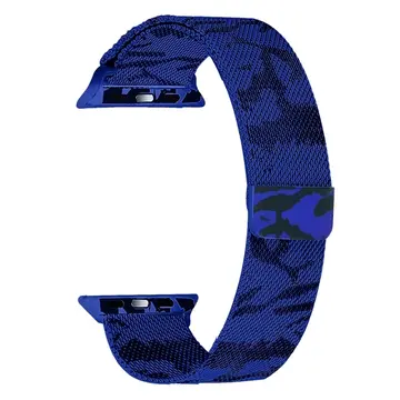 Ally Apple Watch 7-8 45mm 6-5-4 44mm Kayış Kordon Metal Milano Loop Kamuflaj 3-2-1 42mm