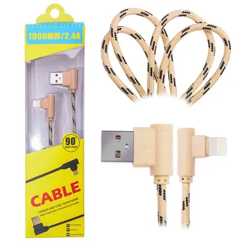 Ally İphone Lightning  Eğik Başlı Halat Usb Kablo 1metre