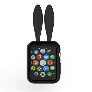 Ally Apple Watch 1-2-3-4 42mm Tavşan Figürü Silikon Kılıf