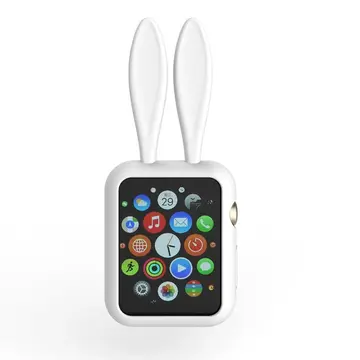 Ally Apple Watch 1-2-3-4 42mm Tavşan Figürü Silikon Kılıf