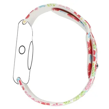 Ally Apple Watch İçin 38mm Yüksek- Kalite Desenli Silikon Kordon