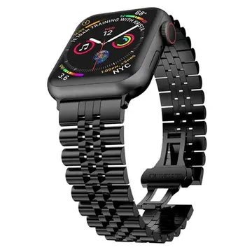 Ally Apple Watch 7-8 45mm 6-5-4 44mm Kayış Kordon Paslanmaz Çelik 3 Bakla 3-2-1 42mm